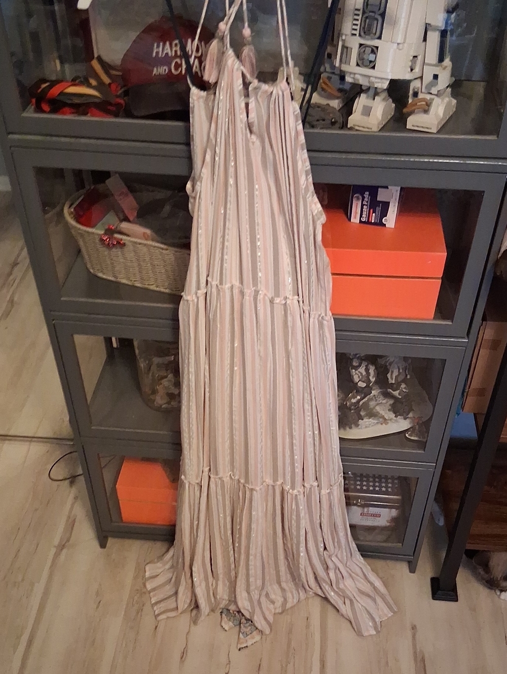 Blue Island Halter Dress Large